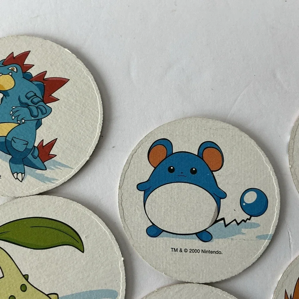 Pokemon Tazo Lot 9 Totodile‎ Typhlosion Togepi Marill Johto 2000